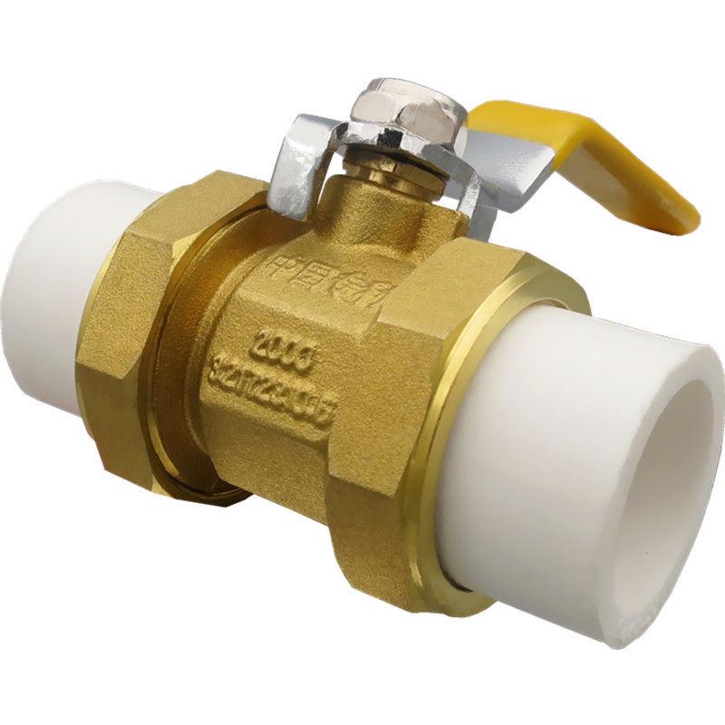 Zawór kulowy miedziany PPR: 20mm Podwójne Złącze, 25mm Rura Wody Kranowej, 32mm Zgrzewane na Gorąco, 40mm Ogrzewanie, 50mm Zawór, 63mm Przełącznik.