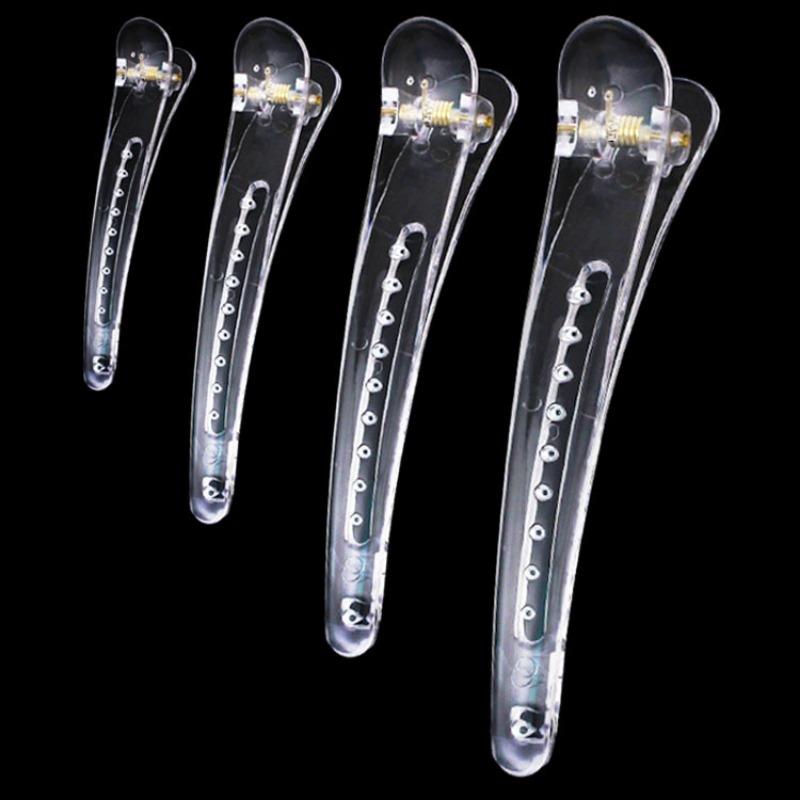 Transparent Large Medium and Small-sized Duckbill Clips and Bright-colored Pointed-beak Hair Clips