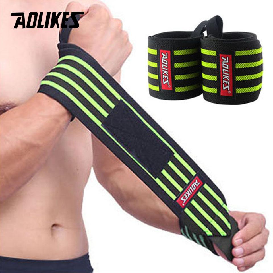 Aolikes Gym Wrist Wraps For Weightlifting Support Powerlifting Strength Training Wrist Straps