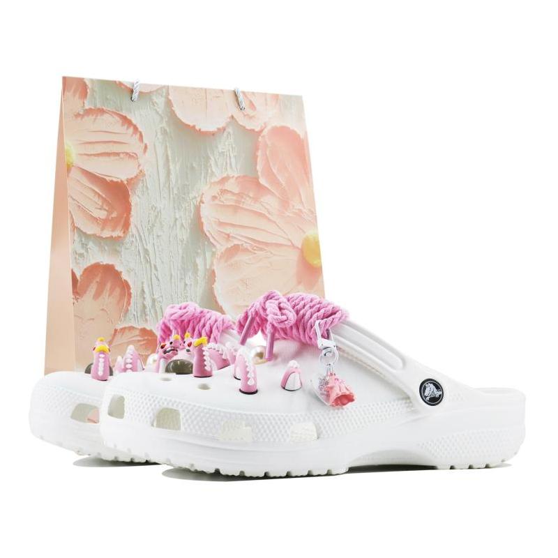 

Crocs Classic clog SDS Joydragon Cute Cartoon Casual Beach Hole Shoes Unisex White 43-44 белый