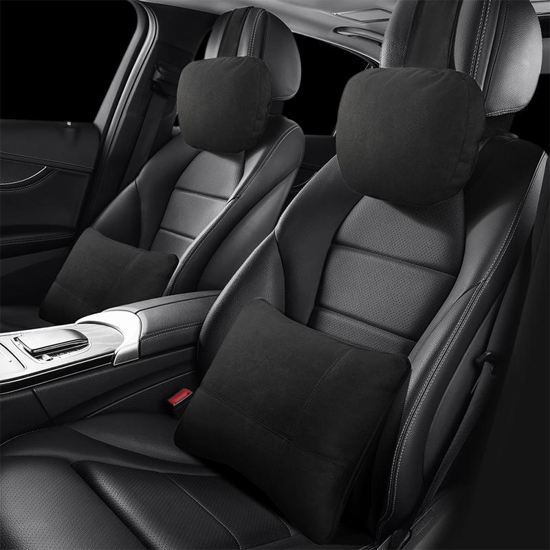 Maybach Car Headrest & Lumbar Support Cushion for Back and Waist Comfort