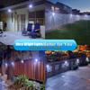 3000LM Superstarkes LED-Solarlicht Außen IP65 Wasserdicht Solarleuchten mit Haken LED-Lampen für Terrasse Garten Garage Hof