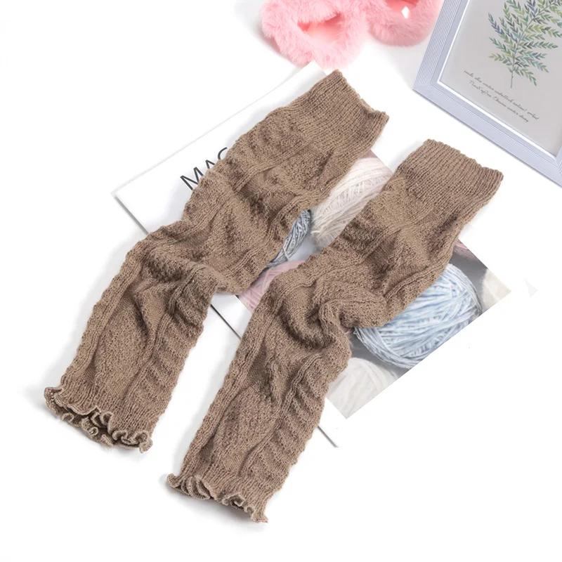 New Spring Japanese Style Lolita Warm Leg Thin Knitted Socks Girl Foot Covers Leg Warmers for Women Knee Warmers JK Socks