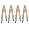 4pcs Ski and Snowboard Boot Carrier Strap Adjustable Thickened Nylon Ice Skates Shoulder Sling Blue Yellow 90cm