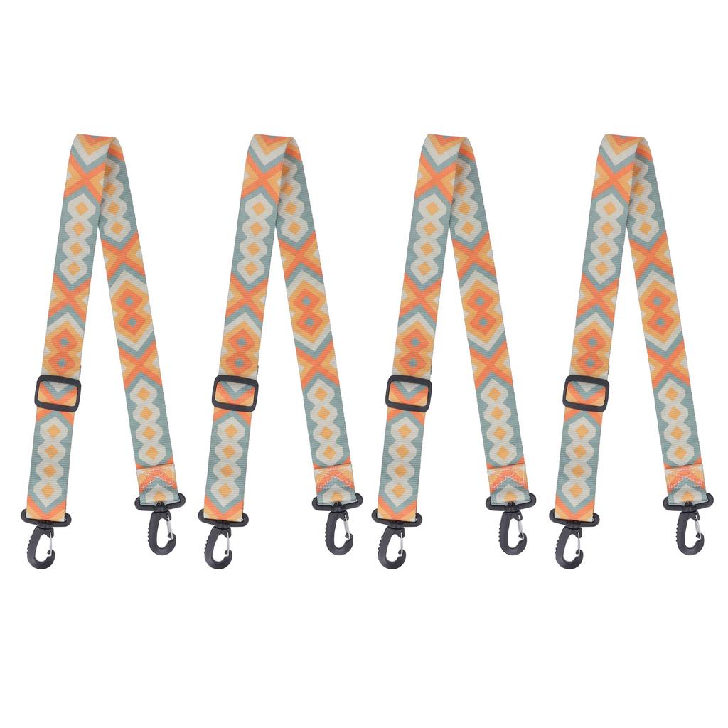 4pcs Ski and Snowboard Boot Carrier Strap Adjustable Thickened Nylon Ice Skates Shoulder Sling Blue Yellow 90cm