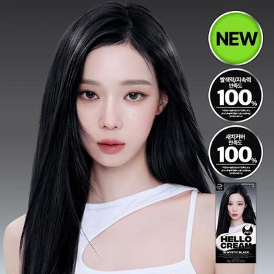 Neu Hallo Creme Mystic Schwarz Schwarz Tone Down (für graues Haar)