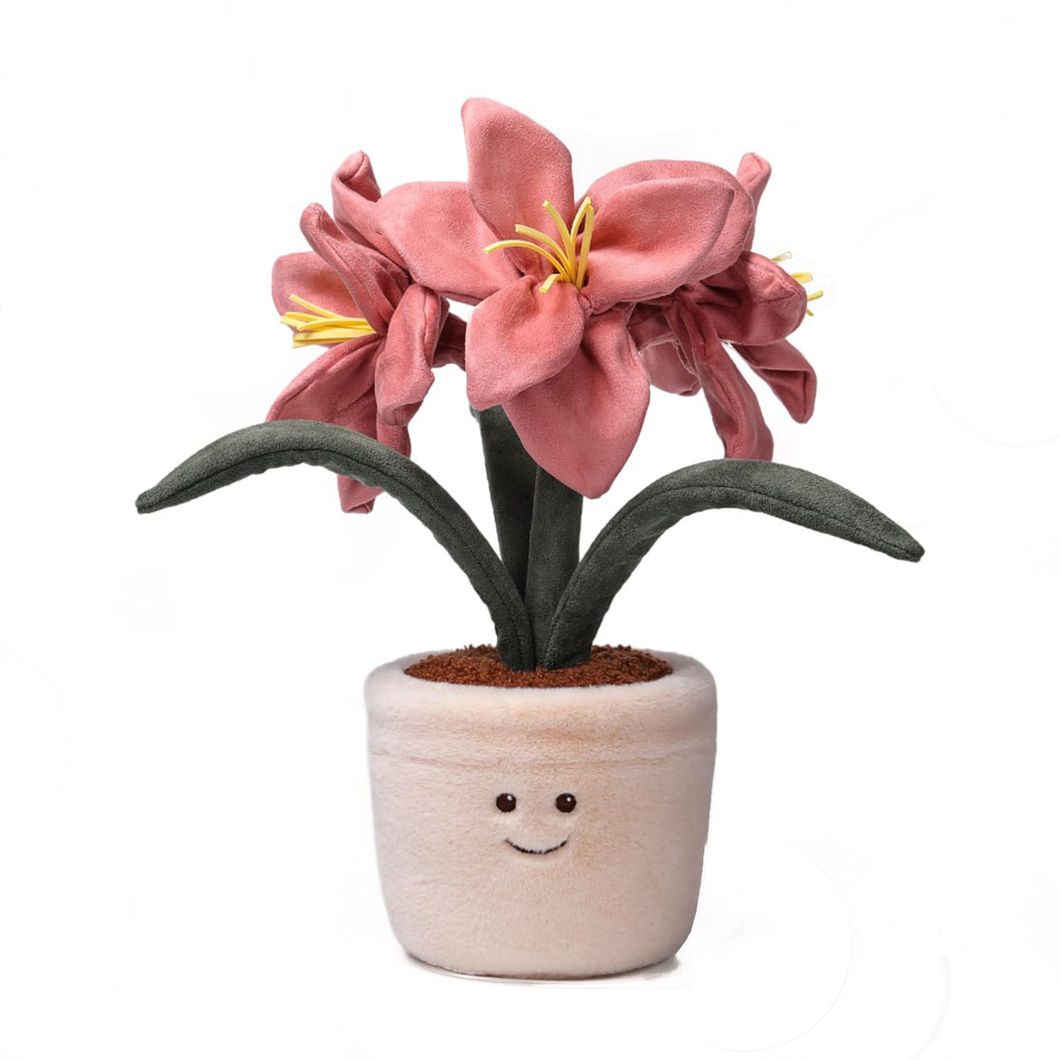 

McHugs Sand Beige Striped Lily Potted Plant Plush Toy MC300314A