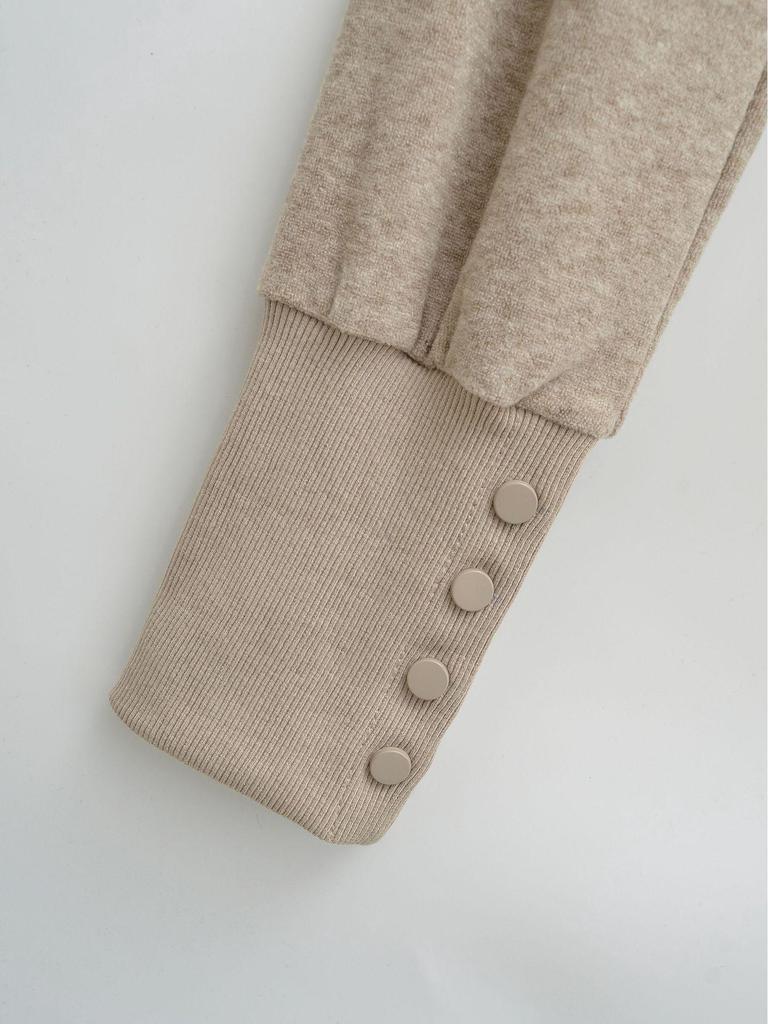 Women's Relaxed Fit: Waist-Cinching Diamond Chain Hooded Cardigan + Micro-Flare Pants Set