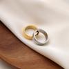 Niche Simple American Plain Ring Titanium Steel Ring Couple Unique Design Irregular Ring 18K Index Finger Ring