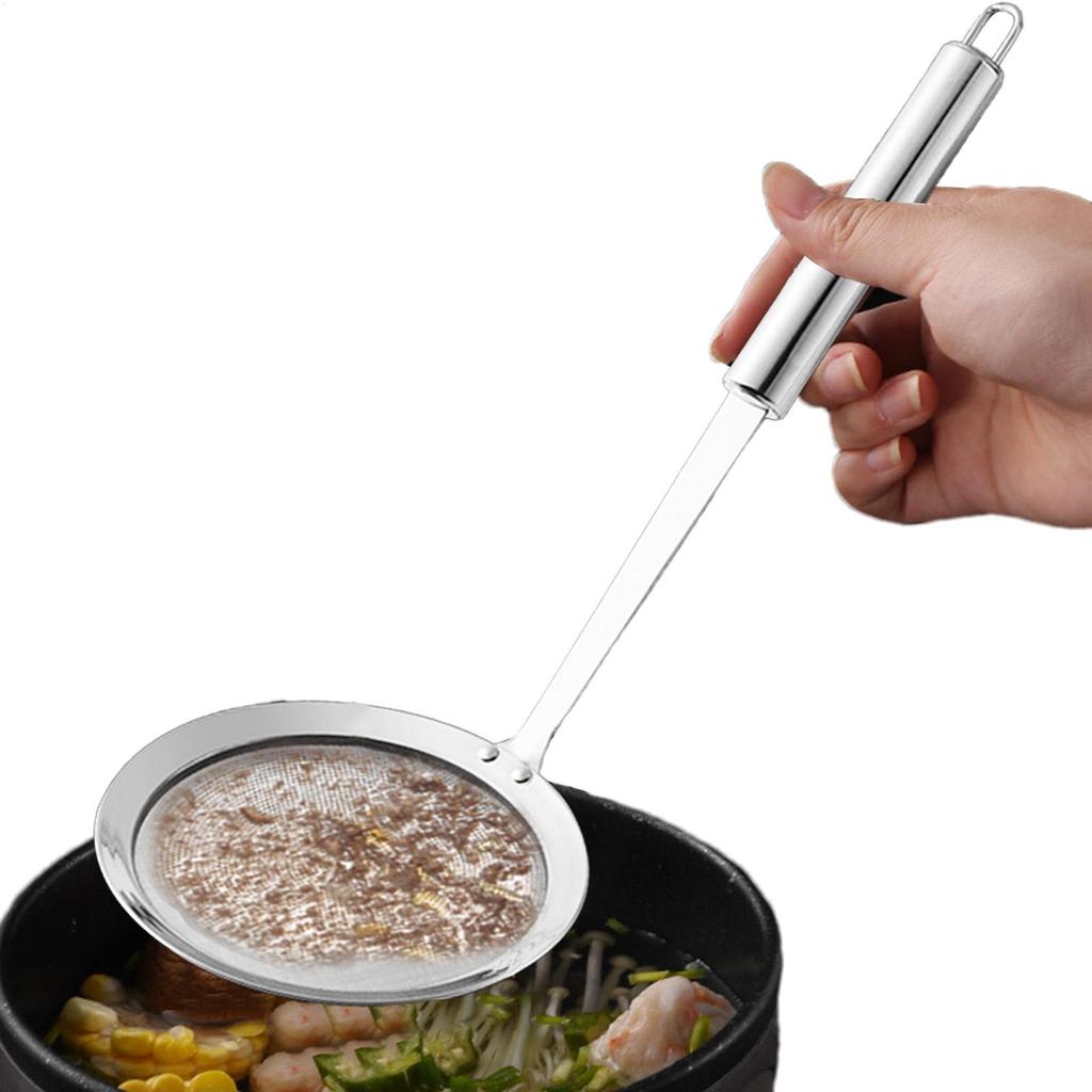 Filter Hot Pot Filter Soup Skimmer Spoon Mesh Percolator Strainer Fat Oil Skim Grease Foam Stainless Steel Oil Colander Spoon