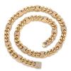 Hiphop Hip-Hop Street Rap Cuban Chain Pig Nose Micro-Inlaid Zircon Texture Light Luxury Bracelet Necklace Set