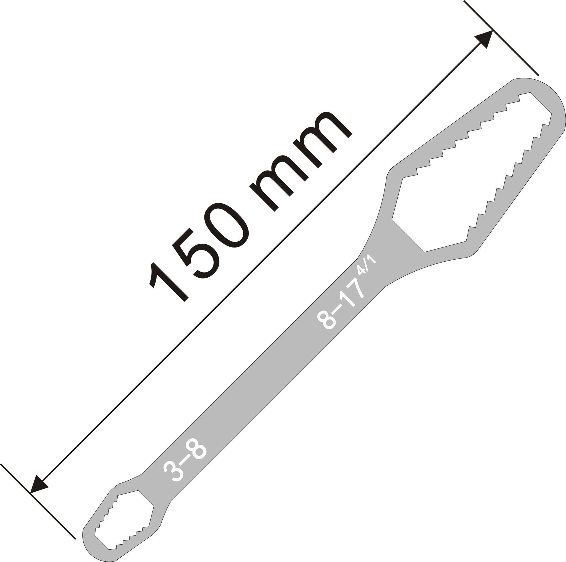

Adjustable Double-Headed Universal Multi-Function Wrench (8-22mm)
