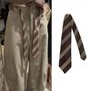 Long Skinny Necktie Scarf Decorative Accessory Striped Neck Tie Striped Waist Belt  Women Men