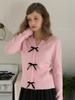 Teuwi Landon Three-Ribbon V-Neck Knit