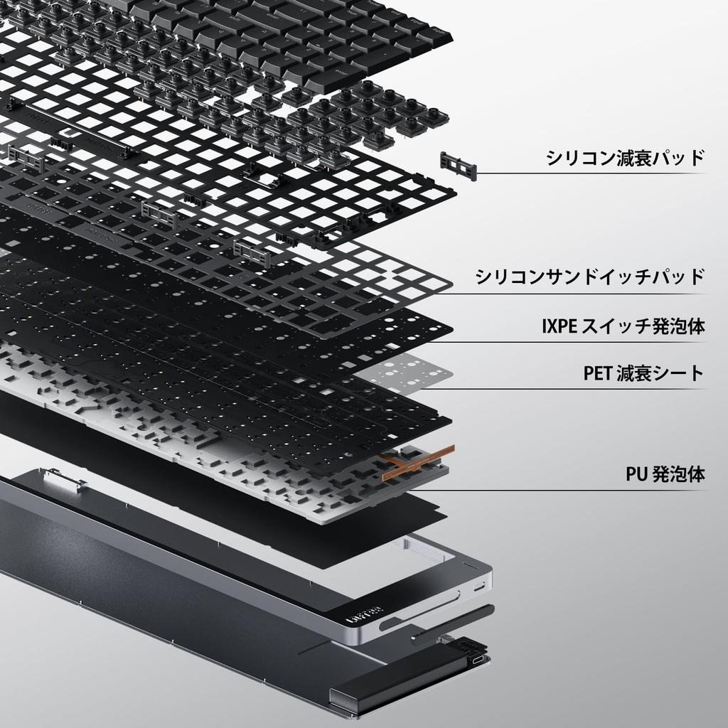 Flow2 Mechanical Keyboard Aluminum Alloy Body with Surfer Linear Rechargeable Wireless English for Technical Standards Certification 68 Low-Profile -