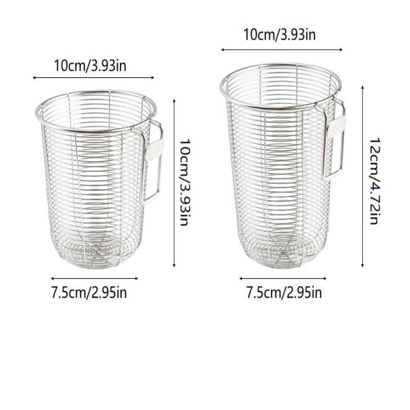 Stainless Steel Chopsticks Holder Cutlery Organizer Utensil Drainer Round Chopstick Cage Fork Spoon Storage Flatware Drying Rack