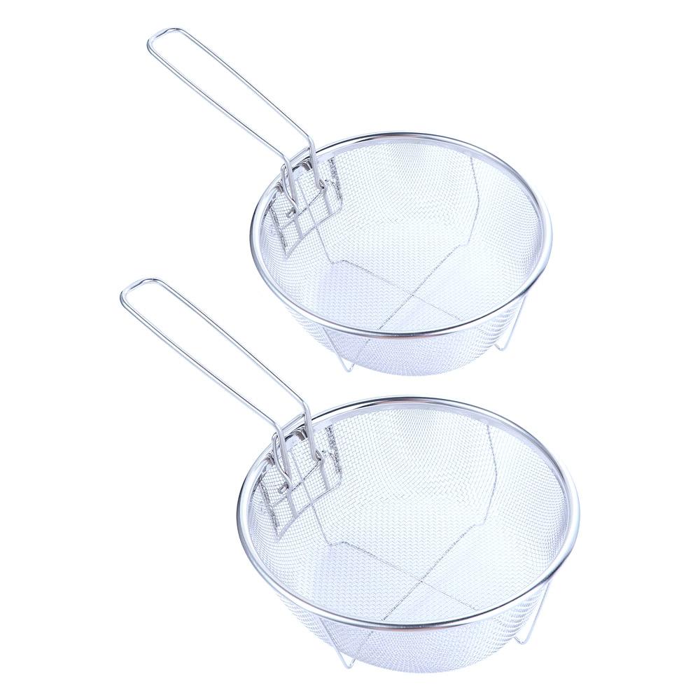 Mesh Net French Fries Deep Frying Stainless Steel Filter Food Colander Fry Basket Cooking Tools