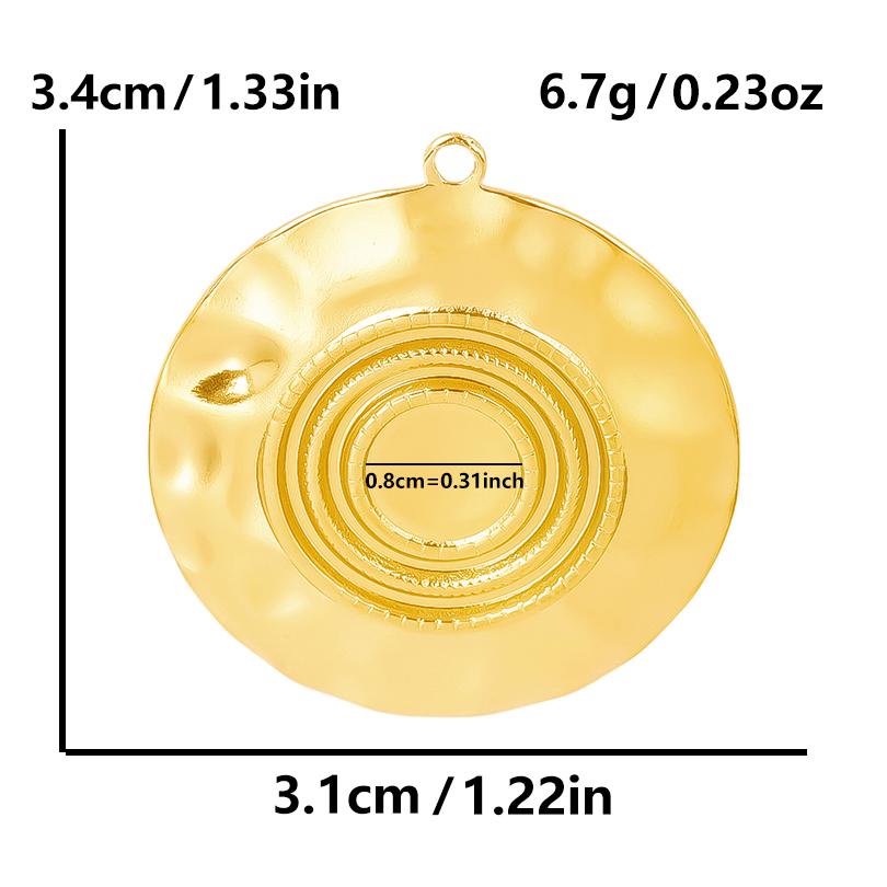 Ethnic Round Thread Pendants For Jewelry Making Bulk Stainless Steel Charms DIY Earrings Necklace Pendant Bohemian Accessories