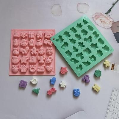 25 Christmas Chocolate Silicone Mold Insert Piece Candle Fondant Drop Gum Cookie Mold