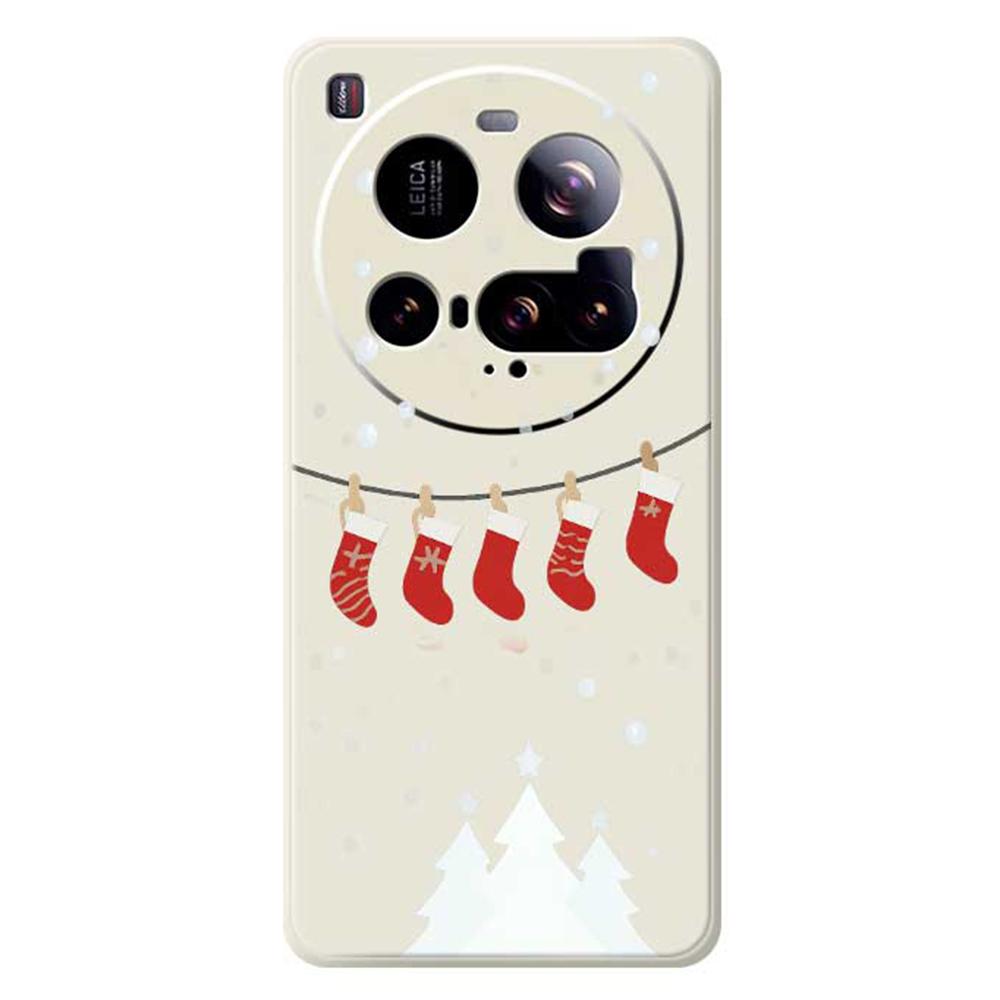 For Xiaomi 15 Ultra Case Christmas Stockings Pattern Printing Straight Edge TPU Phone Back Cover