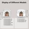 Clear Earphone Cases Cover With Hook Case For Samsung Galaxy Buds 3Pro 3 FE 4 Pro 4Pro Live 2Pro 2 Cute Capybara Cartoon