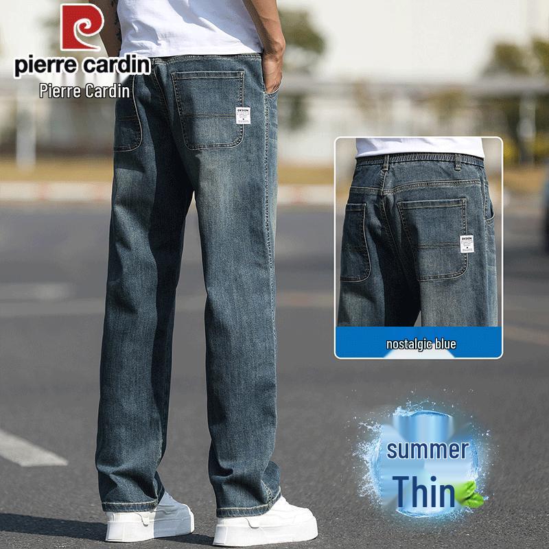 Pierre Cardin Men's Summer Ice Silk Straight Fit Jeans
