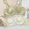 New French mesh sexy pure desire underwear thin anti-bumping adjustment bra thin large breasts