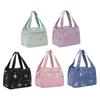 Letter Print Lunch Bag Waterproof Lunch Tote Reusable Lunch Carrier Box Bag for Women Men Commuting Camping Picnic