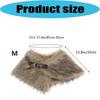 Faux Furs Shawl with Buckles Fashion Costume Collar Role Play Capes For Cosplay And Medieval Themed Event