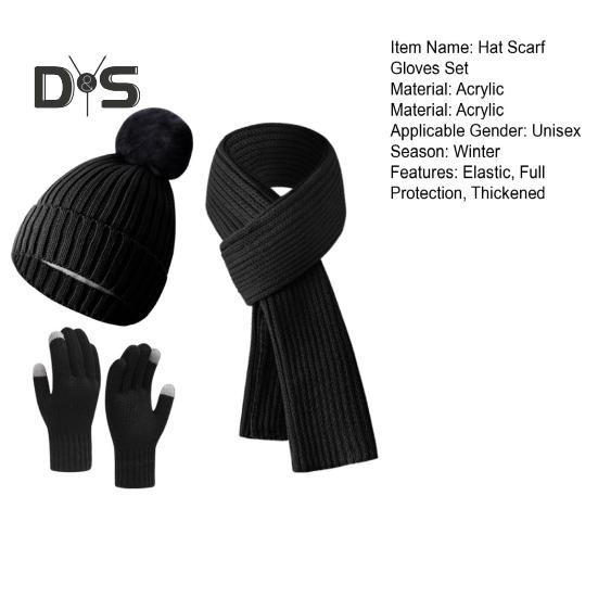3 szt./zestaw czapka szalik rękawiczki zestaw gruba dzianinowa ciepła czapka antypoślizgowe rękawiczki elastyczna ochrona słuchu wiatroszczelna zima na zewnątrz jazda na rowerze narciarstwo kopuła czapka szyja