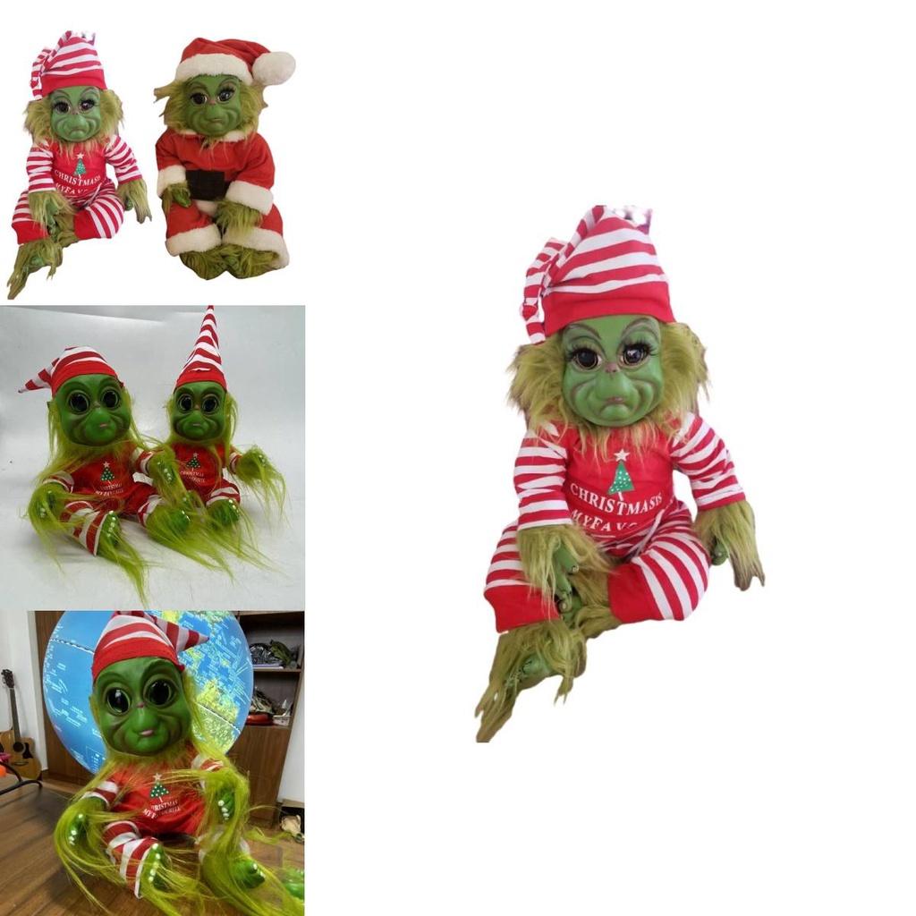 Whimsical Green Elf Plush Doll Christmas Gift 30cm Size