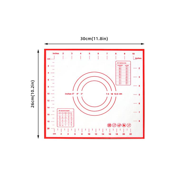 Kneading dough pad thickened with scale silicone pad not easy to stick baking flour pad pastry kitchen cooking table mat