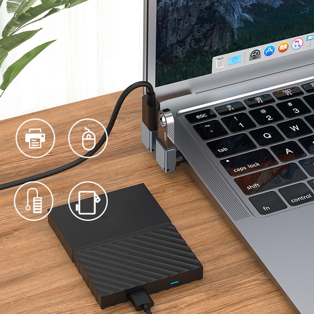 USB 3.0 Female To Type C Male 90 Degree Right Angle Extension Adapter USB C Upward Downward OTG Connector for Laptop