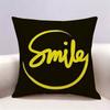 Smile Cartoon fun cute Doublesided print Pillow Case Pattern Printed Pillowcase For Living Room Sofa Cushion Cover