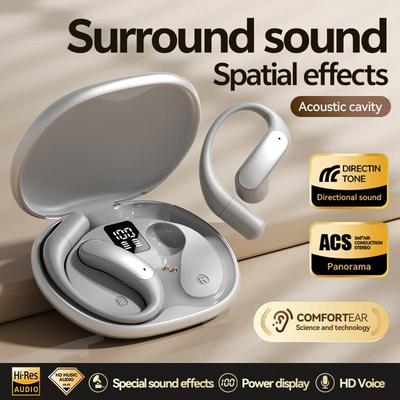 OWS Open-Ear Hook Bluetooth Headphones with HiFi Sound, Low Latency, Stereo Audio, and Extended Battery Life
