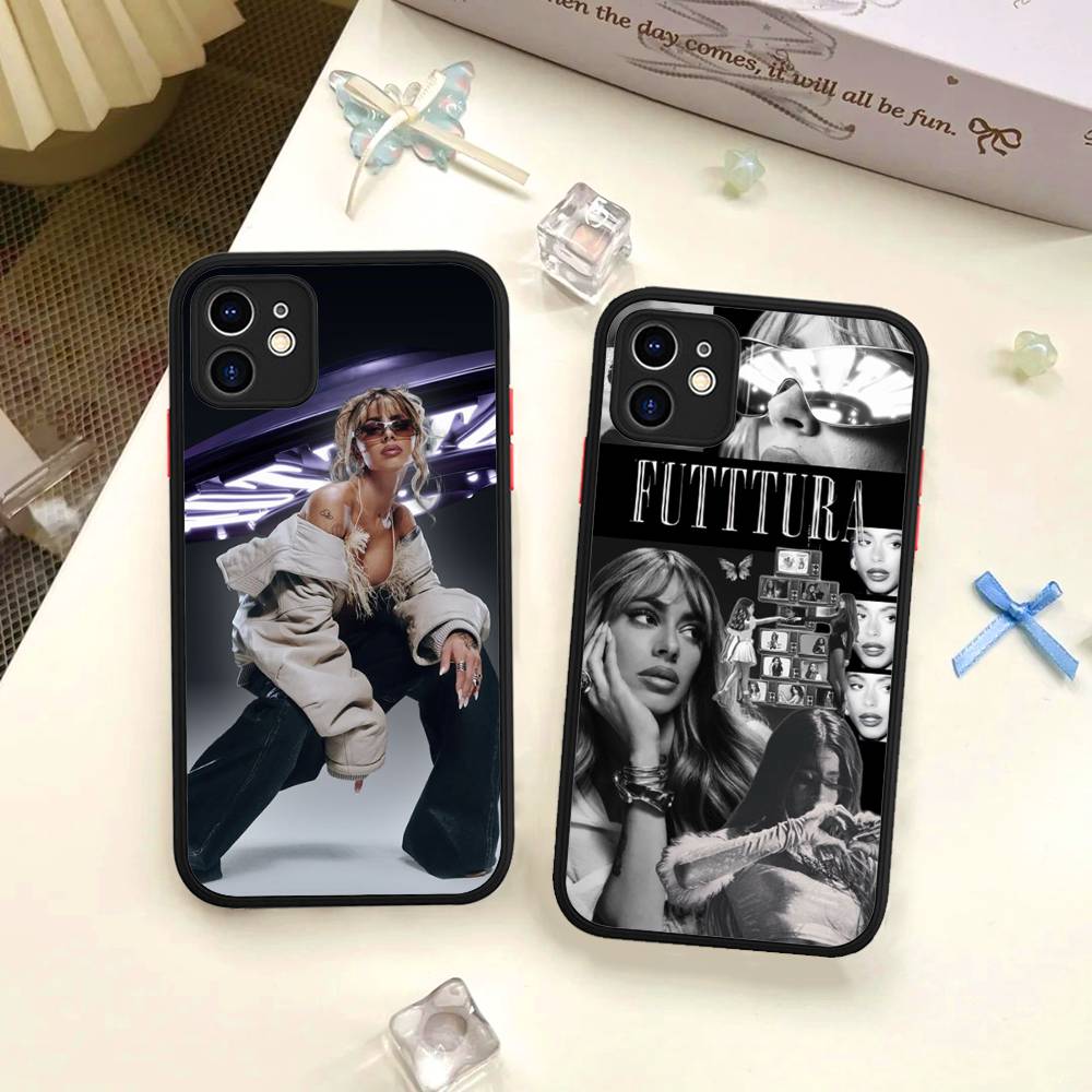 Singer T-TINI M-Martina Stoessel Phone Case For IPhone 16 15 14 13 12 11 Pro Max Plus X XS MAX Black Matte Phone Fundas