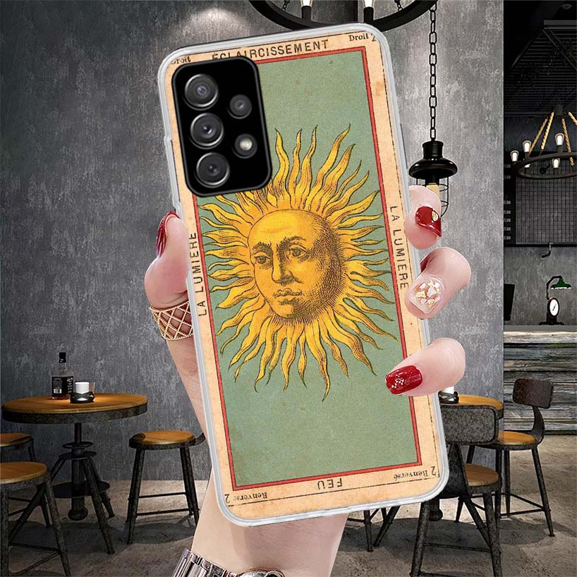 Tarot Cards Reading Art Soft Phone Case For Samsung Galaxy A12 A22 A32 A52 A72 A02S A51 A50S A71 A70 A31 A20S Note 20 Ultra S10