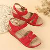 Scarpe estive in velcro Sandali romani oversize per uso casual Sandali a bocca di pesce da donna