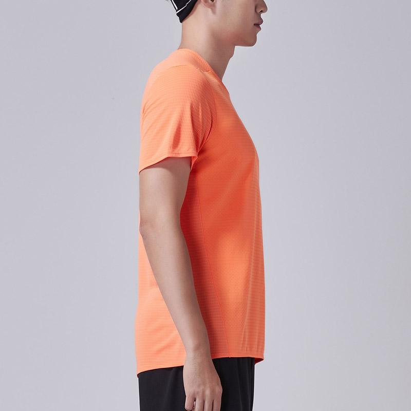 Adidas Solid Color Quick-Drying Sports Casual Short Sleeve T-Shirt Men Tops Orange CW4057