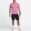 Nike T Shirts Men's Dark Pink Crew Neck Moderate DD8317-684
