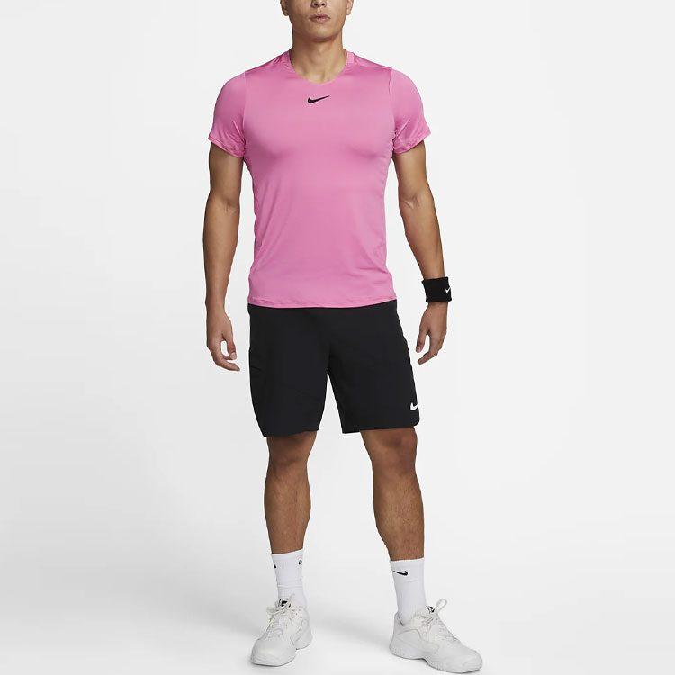 Nike T Shirts Men's Dark Pink Crew Neck Moderate DD8317-684