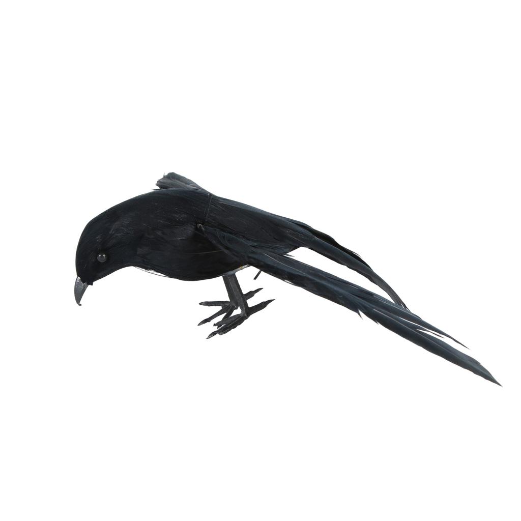 Halloween Tabletop Decoration - Realistic Black Figurine for Holiday Decor
