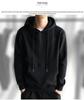 Men's Trendy Solid Color Velvet-Lined Hooded Sweater - Thick, Warm, Autumn/Winter Korean Style Pullover with Round Neck.