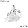 CARLIDANA 3PCS Best-Selling Silver Color Letter Alphabet Heart-Shaped Pendant Charm Necklace Earrings DIY Accessories Jewelry