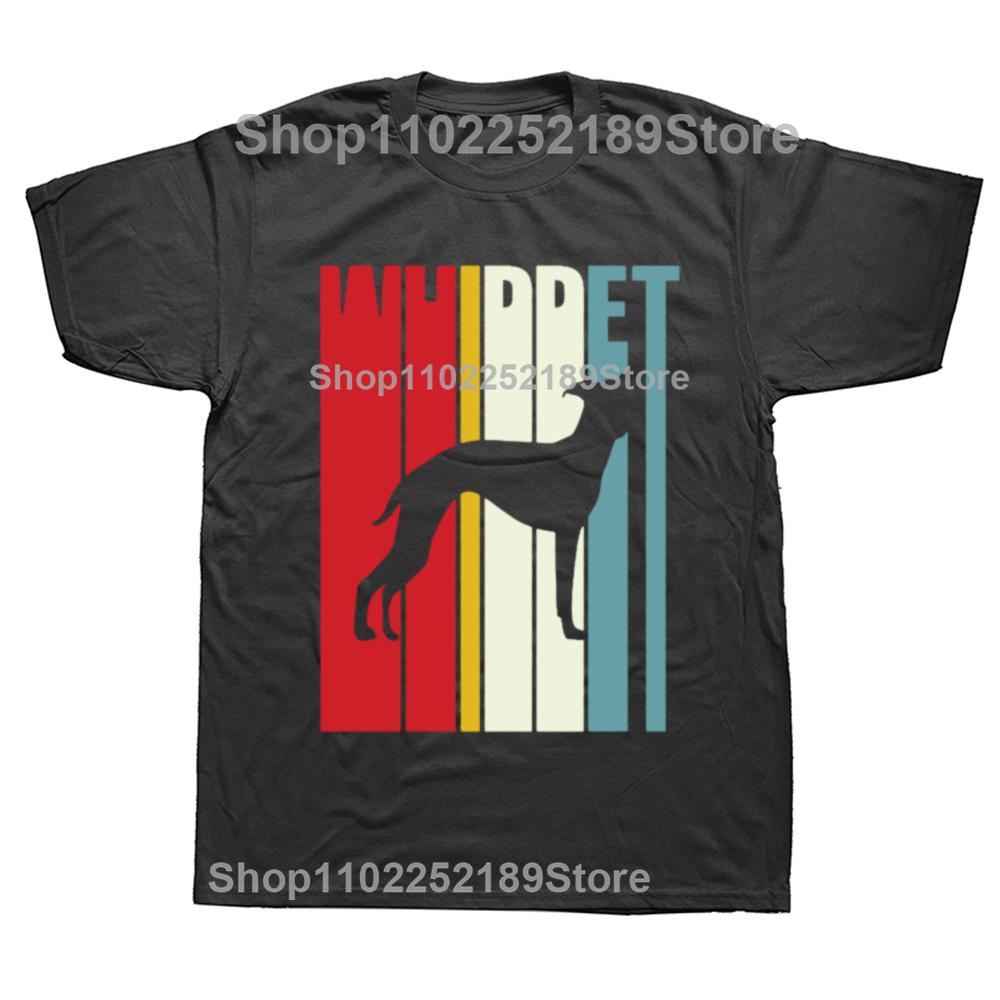 Roliga Whippet Hund Greyhound T-shirts Sommarstil Grafisk Bomull Streetwear Kortärmad Födelsedagspresenter T-shirt Herrkläder