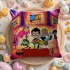 T-Teen T-Titans Go Kissenbezug Natürlicher Leinen Bio-Stoff Doppelseitiger Druck Sofa Heimdekoration Geschenk Kissenhülle