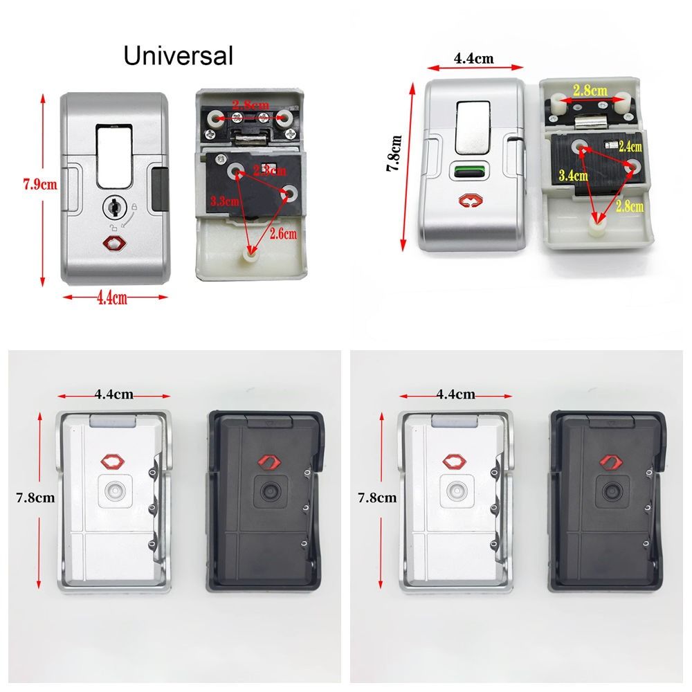 Black Silver Suitcase Lock Buckle Repacement Travel Bag Key Lock Portable Luggage Paasword Lock