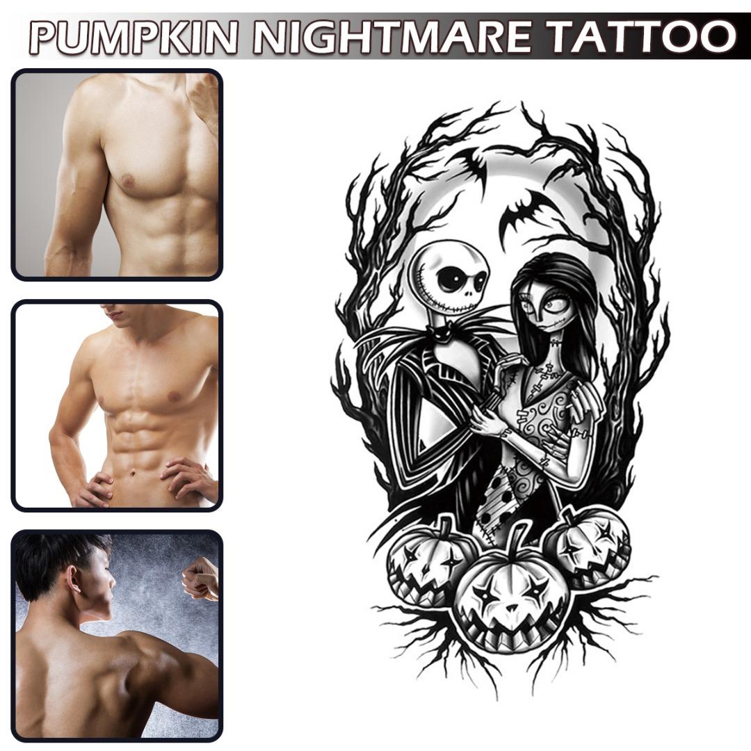 

Tingml Хэллоуин Тыква Кошмар перед Рождеством Временная татуировка наклейка