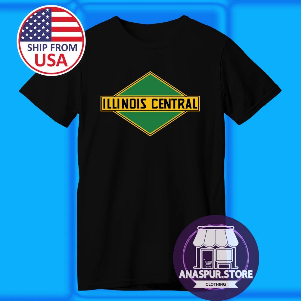 

Illinois Central Railroad USA Men s Black Size S-5XL XL
