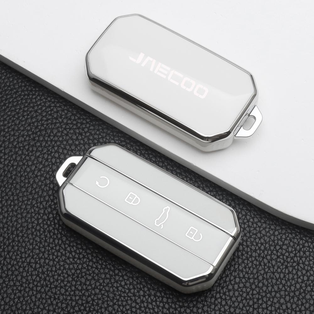 Soft TPU Car Key Case Full Cover for Chery Jaecoo J5 5 2025 2026 Protection Key Bag Housing Holder Keychain Car Accessories